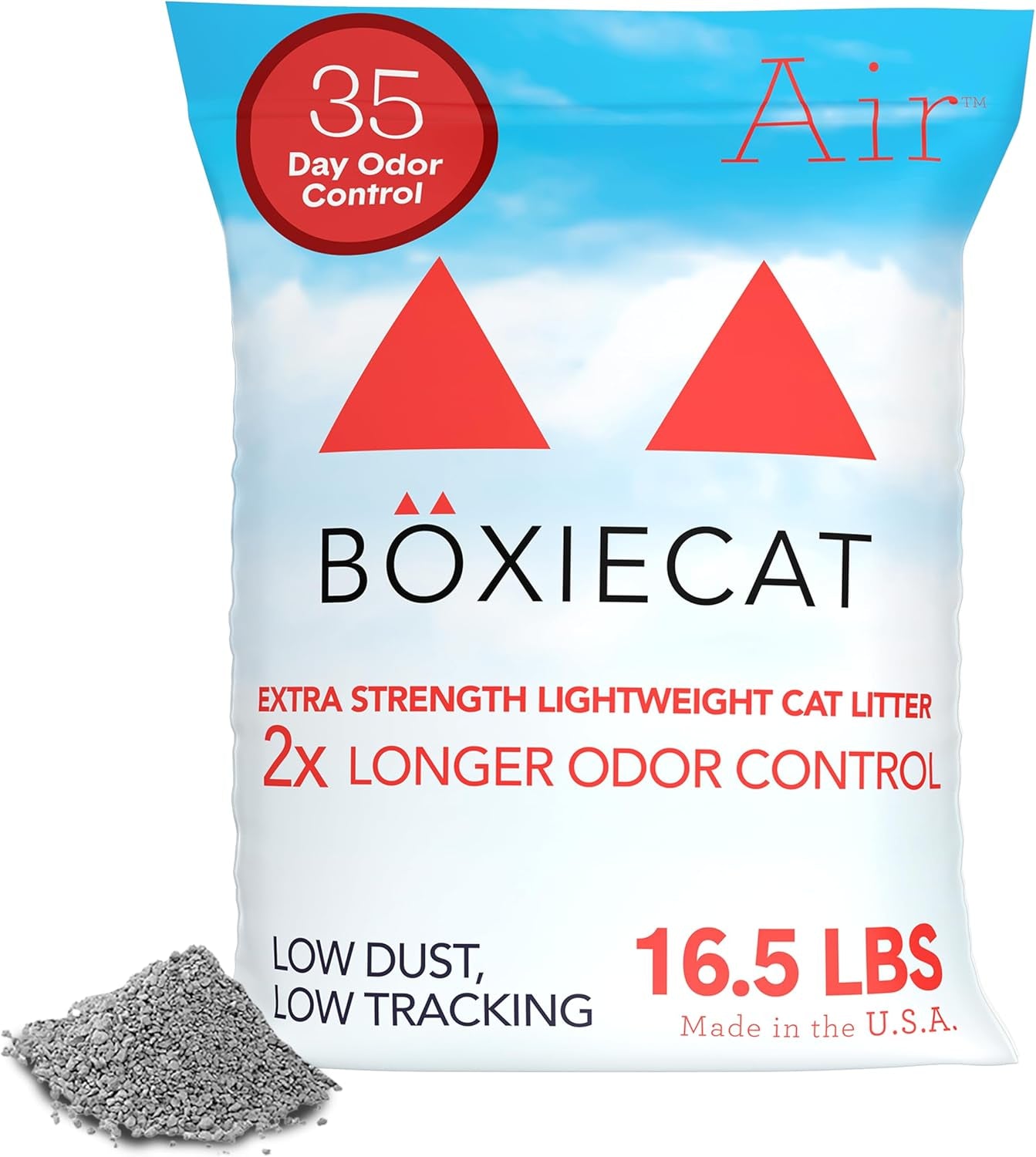 Boxie® Unscented 30 Day Natural Odor Control Cat Litter, 6.5Lb Lightweight Plant Based Kitty Litter