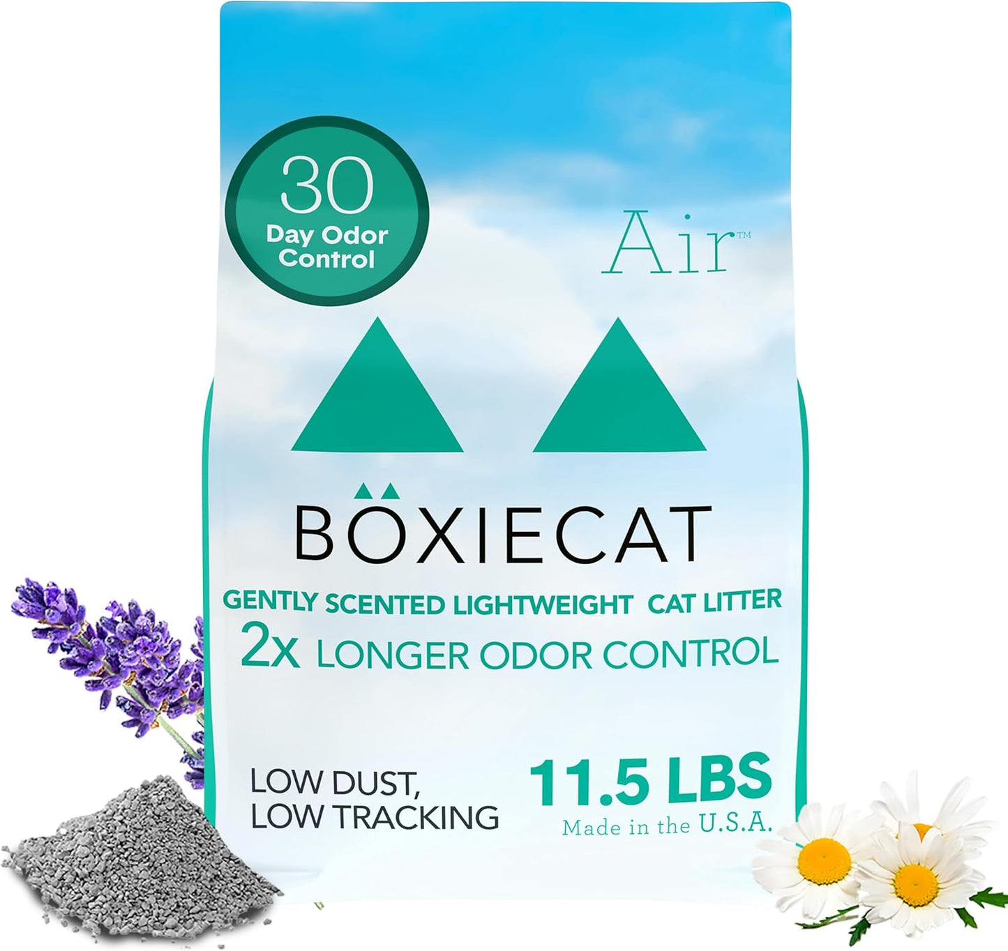 Boxie® Unscented 30 Day Natural Odor Control Cat Litter, 6.5Lb Lightweight Plant Based Kitty Litter