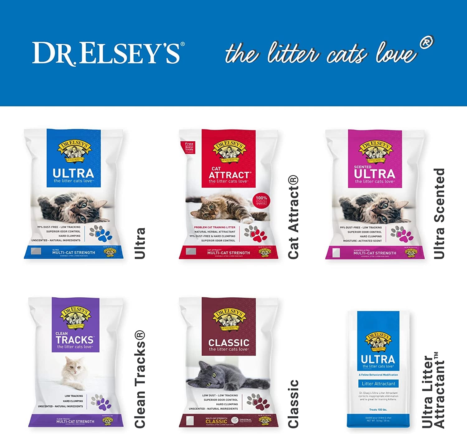 Dr. Elsey'S Ultra Unscented Clumping Clay Cat Litter 18 Lb Bag