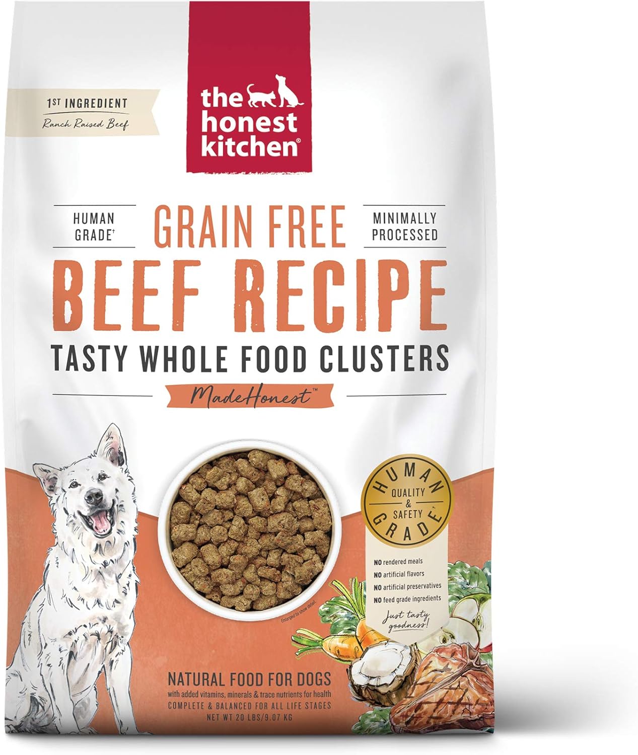 The Honest Kitchen Whole Food Clusters Grain Free Chicken Dry Dog Food, 5 Lb Bag