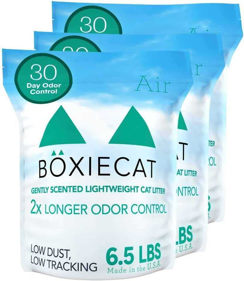 Boxie® Unscented 30 Day Natural Odor Control Cat Litter, 6.5Lb Lightweight Plant Based Kitty Litter