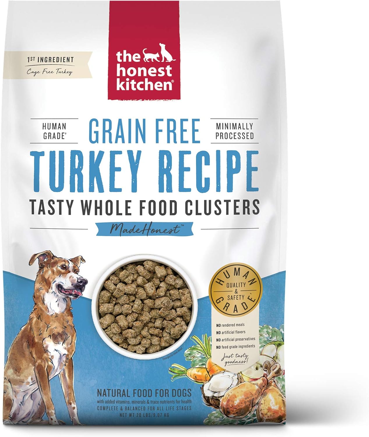 The Honest Kitchen Whole Food Clusters Grain Free Chicken Dry Dog Food, 5 Lb Bag