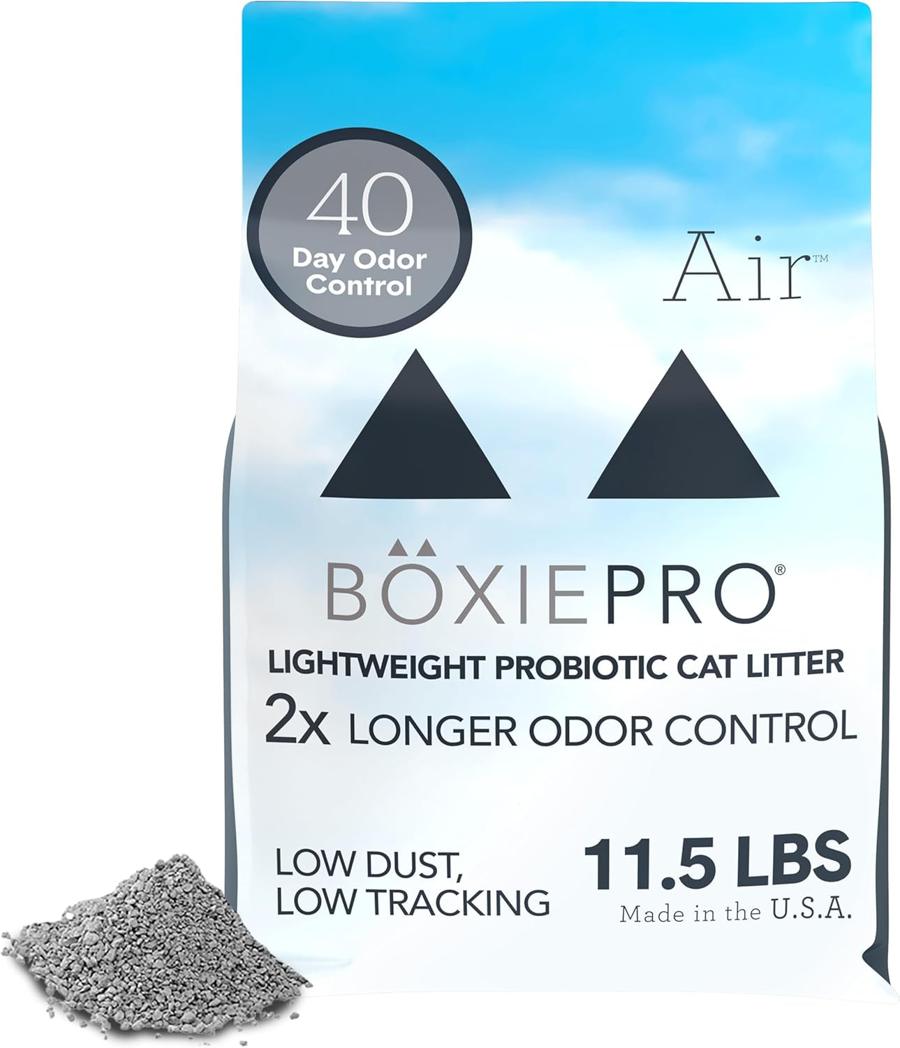 Boxie® Unscented 30 Day Natural Odor Control Cat Litter, 6.5Lb Lightweight Plant Based Kitty Litter