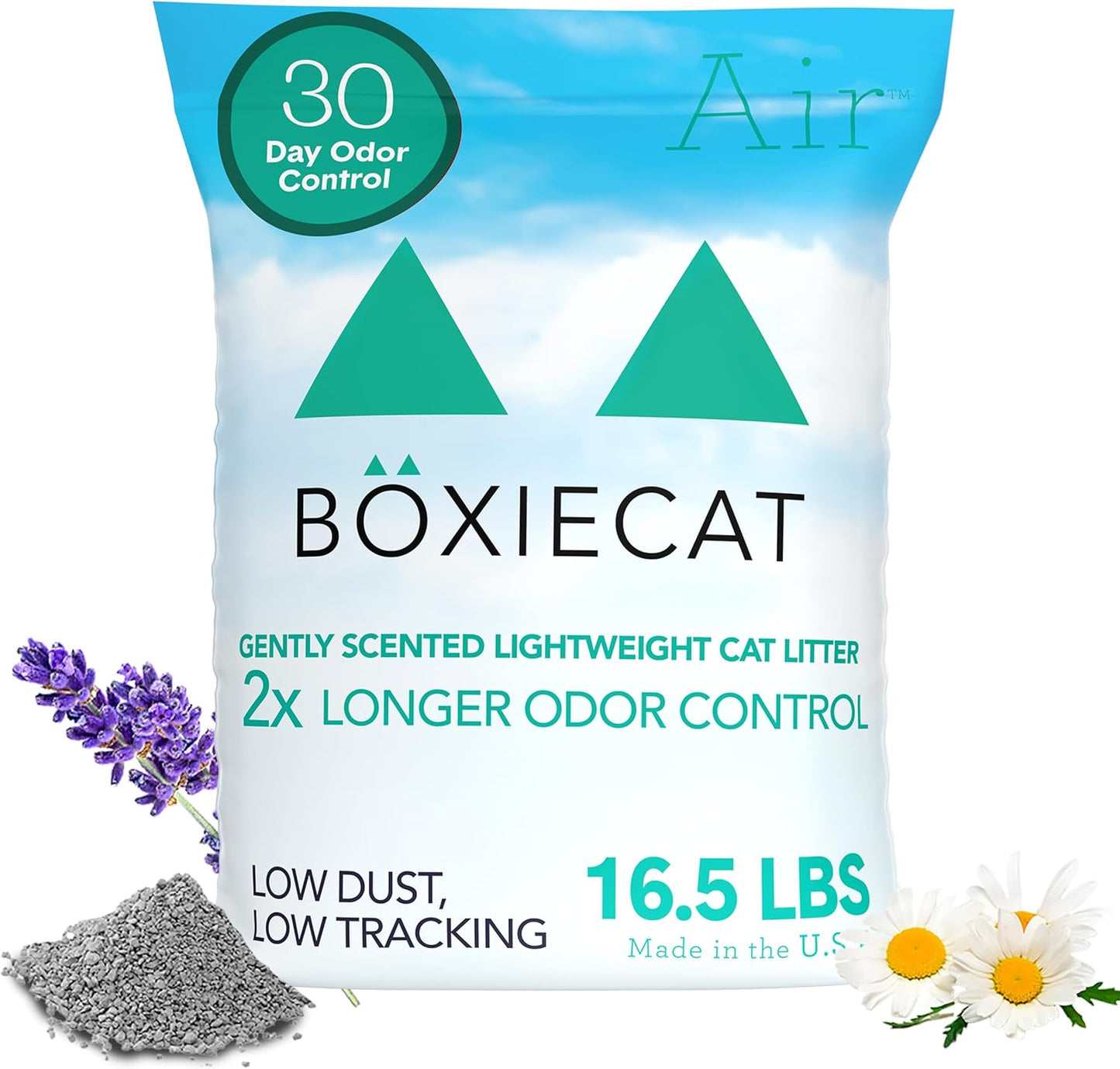 Boxie® Unscented 30 Day Natural Odor Control Cat Litter, 6.5Lb Lightweight Plant Based Kitty Litter