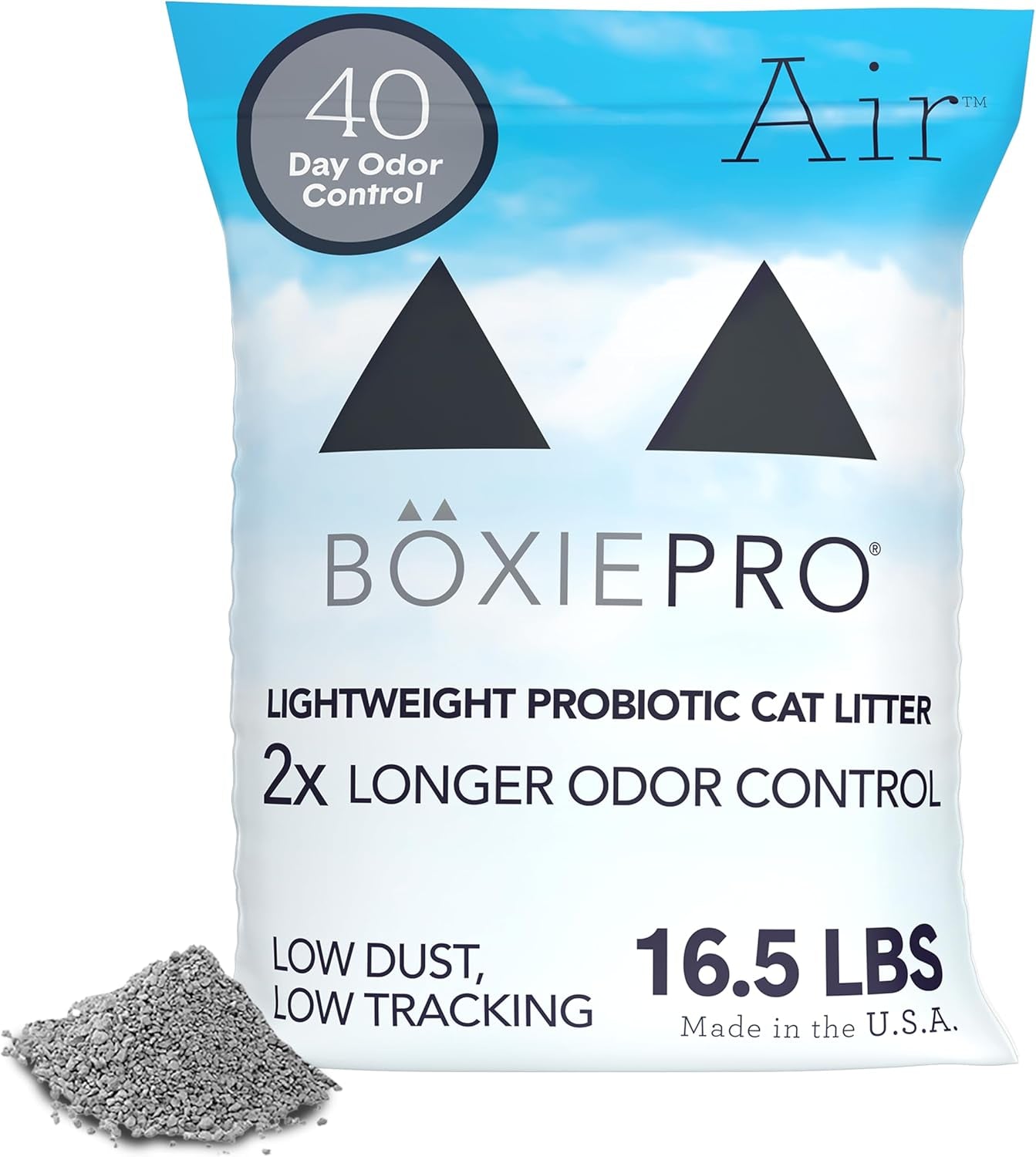 Boxie® Unscented 30 Day Natural Odor Control Cat Litter, 6.5Lb Lightweight Plant Based Kitty Litter